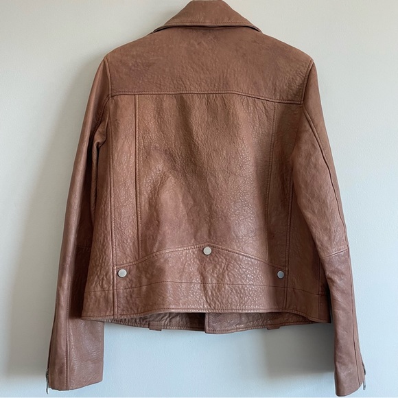 7 For All Mankind Genuine Leather Moto Jacket - Picture 5 of 7